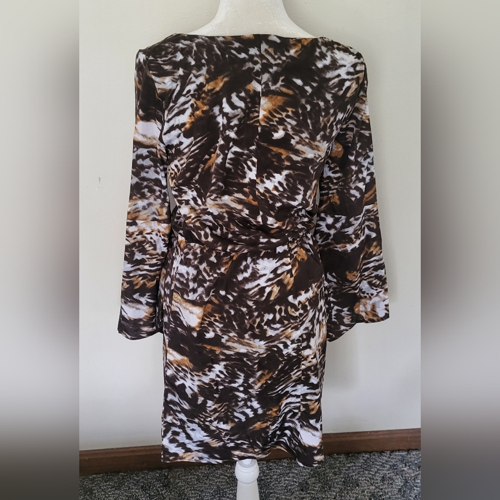 W118 by Walter Baker Women's Jessi Animal Print Dress Size Small India Brown - Picture 5 of 13